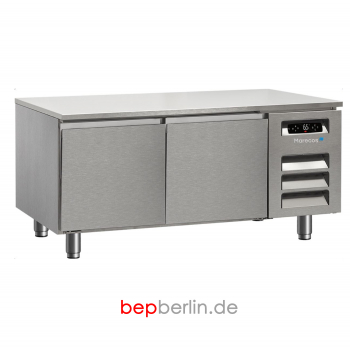 1.200 x 600 x 590 mm, Unterbaukühltisch 2 Schubladen, -2 / +8 °C, Abnehmbare Arbeitsplatte